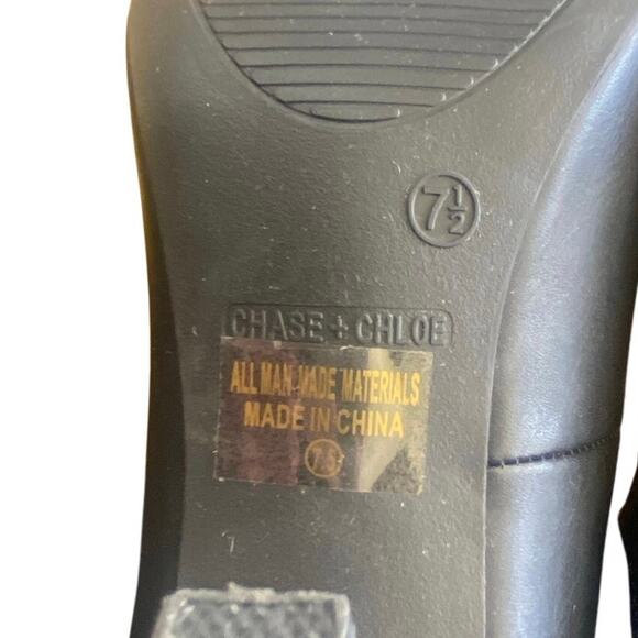 Chase + Chloe Black Mary Jane Round Toe Comfort Heels Size 7.5 Retro Pinup - Picture 6 of 6